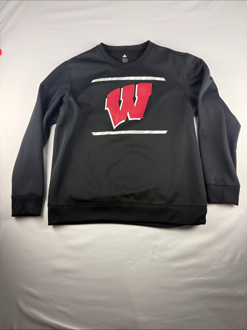 Adidas Wisconsin Badgers Climawarm Sweatshirt Black XL NCAA Pullover